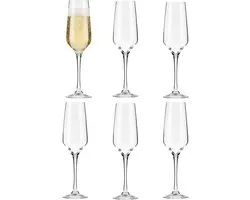 Vicrila Champagneglas - 6x - Noah - gehard glas - 17,5 cl - flutes - prosecco / cava