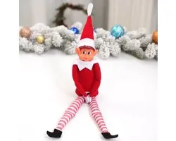 LuukyBB Elf on Shelf - Ondeugende Kerstelf - Jongen - Pluche Knuffel Pop 30 cm - Huiself Cadeau - Kinderen, Jongens Meisjes - Nederlands - Kerst Speelgoed Huis