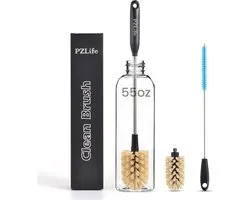 2-in-1 Detachable Brush Head Water Bottle Brush & Straw Brush Cleaning Scrubbing Brush 15" Stainless Steel Bottle Brush Multifunctional Cleaning Brush Homework Cleaning Brush Multifunctional