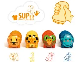 Djeco kleuren Safari AnimalsStamps for Little Ones