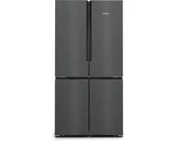Siemens iQ500 KF96NAXEA frigo américain Autoportante 605 L E Noir, Acier inoxydable