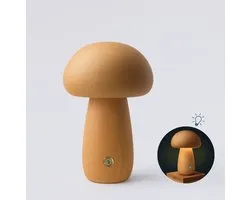 Mushroom lamp - Paddestoel lamp - Paddenstoel lamp - Tafellamp - Hout - Medium
