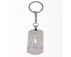 Sleutelhanger Dogtag Met Letter - A