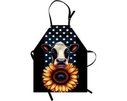 Tablier imperméable artificiel New Bed Rural Farm Cow Sunflower pour usage quotidien et professionnel, 78 x 66 cm