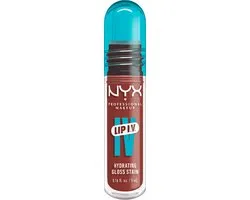 NYX Professional Make Up Lip IV Drippin' Nude Hydraterende Lipgloss + Stain - Tot 12 uur hydratatie - Verrijkt met magnesium, vitamine B12 en kokoswater - 5ml