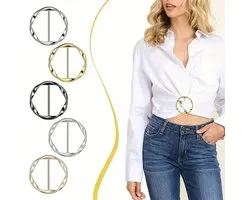 5 Stuks/set Multifunctionele Shirt Ring Gesp Riem en Sjaal Richter Slanke Riem mode Accessoires Sjaal Gesp