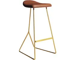 Bar Stool Golden Frame, Simple Bar Chair, Iron Home High Stool, Creative Cafe Dining Chair, Kitchen Breakfast Bar - ShopVlot
