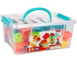 Magic Soft Building Blocks - 48 zachte bouwblokken set - inclusief sticker sheets - creatief en educatief speelgoed - stimuleert motoriek en fantasie - veilige en zachte materialen - stevige hersluitbare opbergdoos - ideaal voor jonge bouwers