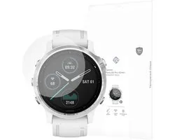 Cazy Protecteur d'écran en Tempered Glass adapté pour Garmin Fenix 6S Pro 42mm - Transparent - 2 pièces