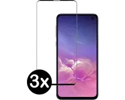 Screenprotector - 3 Stuks - Geschikt voor Samsung Galaxy S10e - Full Cover - Beschermglas - Gehard Glas - Tempered Glass - Screen Protector