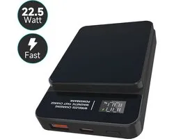 Sophitech Powerbank 10000mAh – Draadloze Snellader 15W – MagSafe Compatibel – USB-A/USB-C & Type-C In/Output – LED Display – Geschikt voor iOS/Android – Universele Powerbank – Compact & Draagbaar – Inclusief Snellaad Kabel