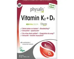 Physalis Vitamin K2 & D3 60 tabletten