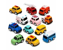 Mini Speelgoed Auto's - 12 Stuks - Auto Speelgoed - Speelgoed 2 Jaar - Speelgoed 3 Jaar - Speelgoed 4 Jaar - Speelgoed 5 Jaar - Montessori Speelgoed - Educatief Speelgoed - Jongens Speelgoed - Meisjes Speelgoed