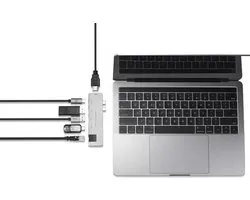 PEPPER JOBS USB C HUB TCH-MBP7 PLUS | 7-in-1 USB C Adapter | Oplader Universeel