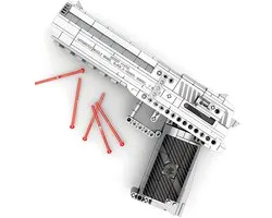 Reobrix 7 7001 Desert Eagle pistool bouwset | WW2 army geweer modelbouw | Creator classic battlefield guns bouwpakket | Technische Educatief militair & leger speelgoed voor volwassenen | Geschikt voor Lego technic | Bouwdoos met 408 bouwstenen