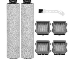 7-delige accessoireset compatibel met Tineco iFloor 3 / Floor One S3, 2 borstelrollen + 4 HEPA-filters + 1 reinigingsborstel, nat- en droogzuigers reserveonderdelen, reserveborstels en