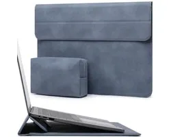 Housse pour ordinateur portable 15-16 pouces avec support pour MacBook Pro 16 M5/M4/M3/M2/M1 Pro/Max 2026-2019, XPS 15, MacBook Pro 15 2015-2012, Samsung Galaxy Book Pro/Flex 15, Bleu brume