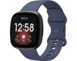 Bracelet Smartwatch Strap-it - Bracelet de montre en silicone adapté pour Fitbit Versa 3 / Fitbit Versa 4 / Fitbit Sense / Fitbit Sense 2 - bleu foncé - Taille : Taille S