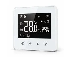 Thermostaat | Wifi opbouw 2-draads | Touchscreen | Tuya Smart Life | Spraakbediening | Wit
