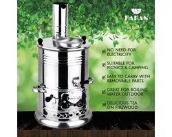 Hakan Samovar campingwaterkoker voor buiten - Semaver - 4 lt