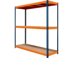 Monster Racking - Unité de rayonnage S-Rax - 3 Planches - Étagère - 180 cm x 180 cm x 60 cm, capacité de charge 300 kg