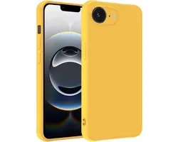 Hoesje - Geschikt voor Apple iPhone 16e / 17e - Sterk & Shockproof - Siliconen Case - Hoes Cover - Telefoonhoes - Geel