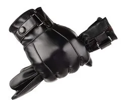 Herenhandschoenen - Winterwarme touchscreen-handschoenen - Verstelbare zachte fleece gevoerde handschoenen - Winterwarme touchscreen-motorhandschoenen - Kerstcadeau, verjaardagscadeau, Valentijnsdagcadeau - Zwart