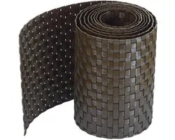 workingHOUSE Polyrotan Privacyschermen voor Dubbelstaafmathekwerk - Weerbestendige Strips voor Schutting, Balkon en Terras - Onderhoudsvrij en Eenvoudig te Installeren - 255 cm x 19 cm (Lichtbruin)