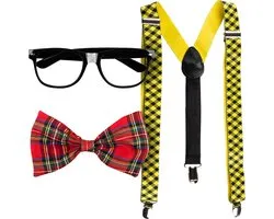 Boland - Set Nerd - Volwassenen - Unisex - Nerd - Grappig - Fout