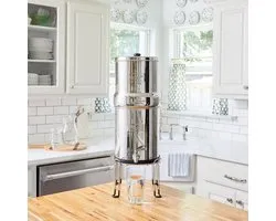 Travel Berkey Set: Waterfilter 6L + RVS kraantje + Standaard