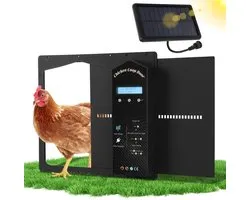 Kippenluik Zijdelings openende deur - Timer - Automatisch - Chickenguard - Kippendeur - Kippenhok - Kippenren - Hokopener