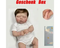 Poupée de pêche au corps doux de Bébé Reborn de 49CM avec peau 3D, peinture multicouche avec poupée tactile de Hiar carpien