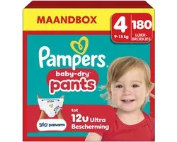 Pampers Baby-Dry Pants Taille 4 - 180 Couches-Culottes - 9kg-15kg - Pack 1 Mois