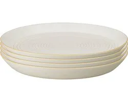 Denby | Impression Cream Spiral Dinerbord Set van 4 - Bord