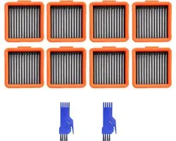 8 STUKS HEPA filter - geschikt voor UWANT D100 - D100 PLUS - D100 PRO - V8 & V10 - D5 - D5 PRO - A60 - A100 - A558 - voor robotstofzuiger - 62*57*29mm - met reinigingsborstel