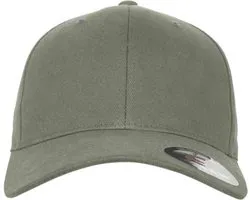 Urban Classics - Brushed Twill Flexfit pet - S/M - Groen