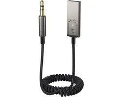 Carkit Transmitter Bluetooth USB – Auto USB naar AUX Bluetooth Ontvanger – AUX BT Adapter – USB-A BT Audio Adapter naar 3.5mm Jack met Microfoon voor Draadloos Muziek & Handsfree Bellen
