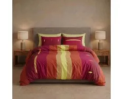 Dekbedovertrek Oval Stripe Rood 140x200/220 cm