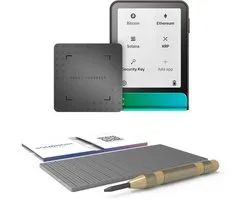 Ledger Flex + SOLIDHODL – Portefeuille matériel crypto avec écran tactile – Plus de 15 000 cryptomonnaies et NFT – Bluetooth, USB-C et NFC – Clé de récupération Ledger incluse – Vert oxydé