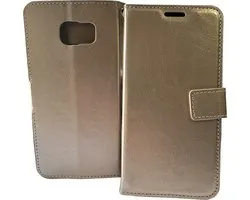 Étui portefeuille en cuir pour Samsung Galaxy S7 Edge - Or