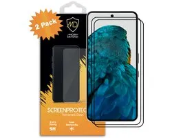 Lot de 2 Protecteurs d'écran pour téléphone Nothing (3a) - Économiseurs d'écran MobyDefend avec Rebords noirs - Glas trempé - Plaques de verre compatibles avec : Nothing Phone (3a)
