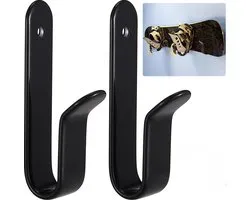 2 stuks - snowboardwandhouder - Skateboard wandhouder - Met schroeven - skateboard, wandmontage, display rek voor skateboards, surfplanken of longboards - Opberghaken - zwart - RVS - Ophangen - 10*2*3.3cm