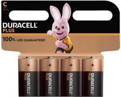 Duracell C Plus Batterij 1.5 V - Alkaline - 4 Stuks
