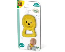 SES Creative - Tiny Talents - Bijtspeeltje Lou leeuw - 100% natuurrubber - Bijtring - met handige zachte handgreep - gemaakt van veilige materialen - Baby Speelgoed
