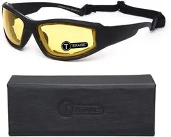 TERAISE Motorcycle Goggles Safety Ski Goggles Adjustable UV Protection Windproof Dustproof Anti-fog Sunglasses for - ShopVlot