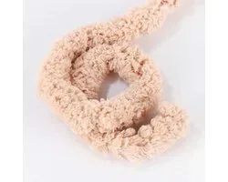 Chunky Wol Licht Roze - Beige - 100% Polyester Chenille - Blanket Chunky Yarn - 250 g - Breigaren - Giant yarn - 2 cm - dik steek - Super chunky wol - Breigaren - Soft - Fluffy