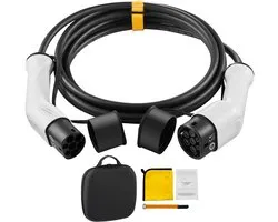 Câble de recharge pour véhicule électrique de type 2 vers type 2, 32 A, 22 kW, 7 mètres, IP66, étanche, chargeur de voiture triphasé pour Véhicules électriques, IEC62196, CE et TÜV