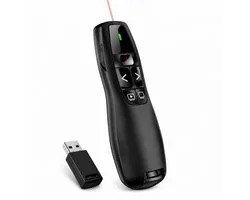 Presentatie Klikker - 2.4GHz PowerPoint presenter - Laser Pointer - Clicker - Presenter- USB Ontvanger