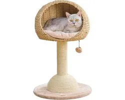 PetPals Luxury Handmade Boho Chic Cat Tree Tower - Eco-friendly Design - Ideal for Small Indoor Cats - Modern Cat Furniture with Bed and Scratching Post