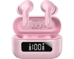 TOZO NC3 Réduction de Bruit Active Hybride Écouteurs sans fil Bluetooth 5.3 6 micros ENC Appel clair 55H autonomie 32 EQ prédéfinis via APP Casque intra-auriculaire étanche IPX8 avec affichage LED